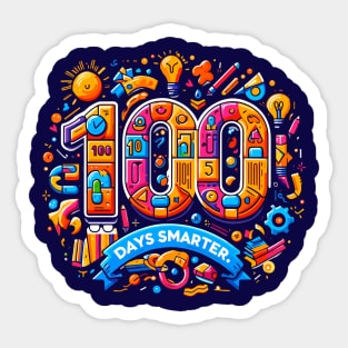 100 days smarter Sticker